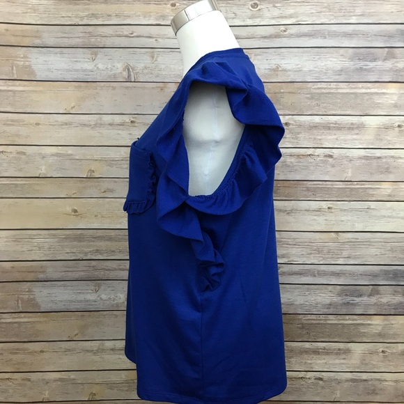 NEW Anthropologie DREW Cobalt Blue Sweater Blouse - Picture 3 of 7